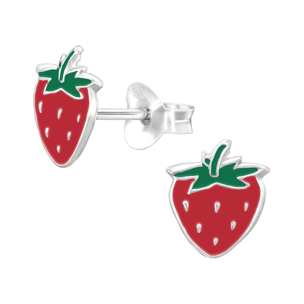 Pendientes de plata para niñas: Fresas