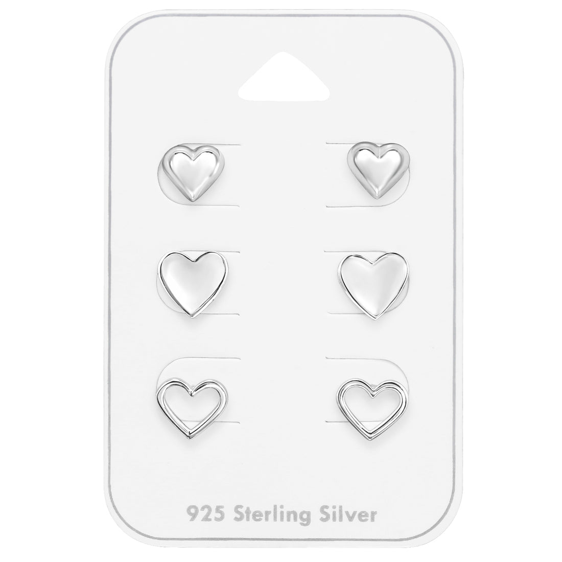 Zilveren kinderoorbellen: Hartjes zilver (set)