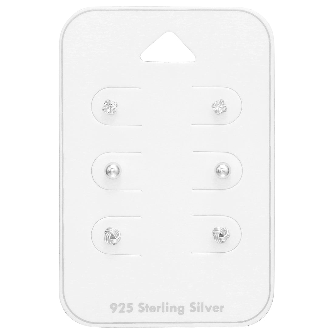 Zilveren kinderoorbellen: Mix (zilver) (set)