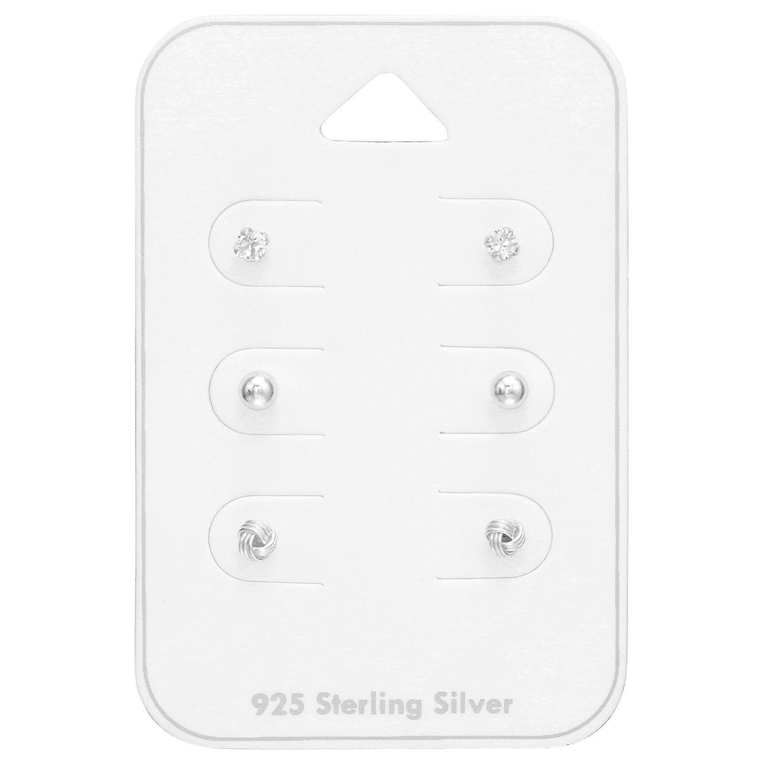 Zilveren kinderoorbellen: Mix (zilver) (set)