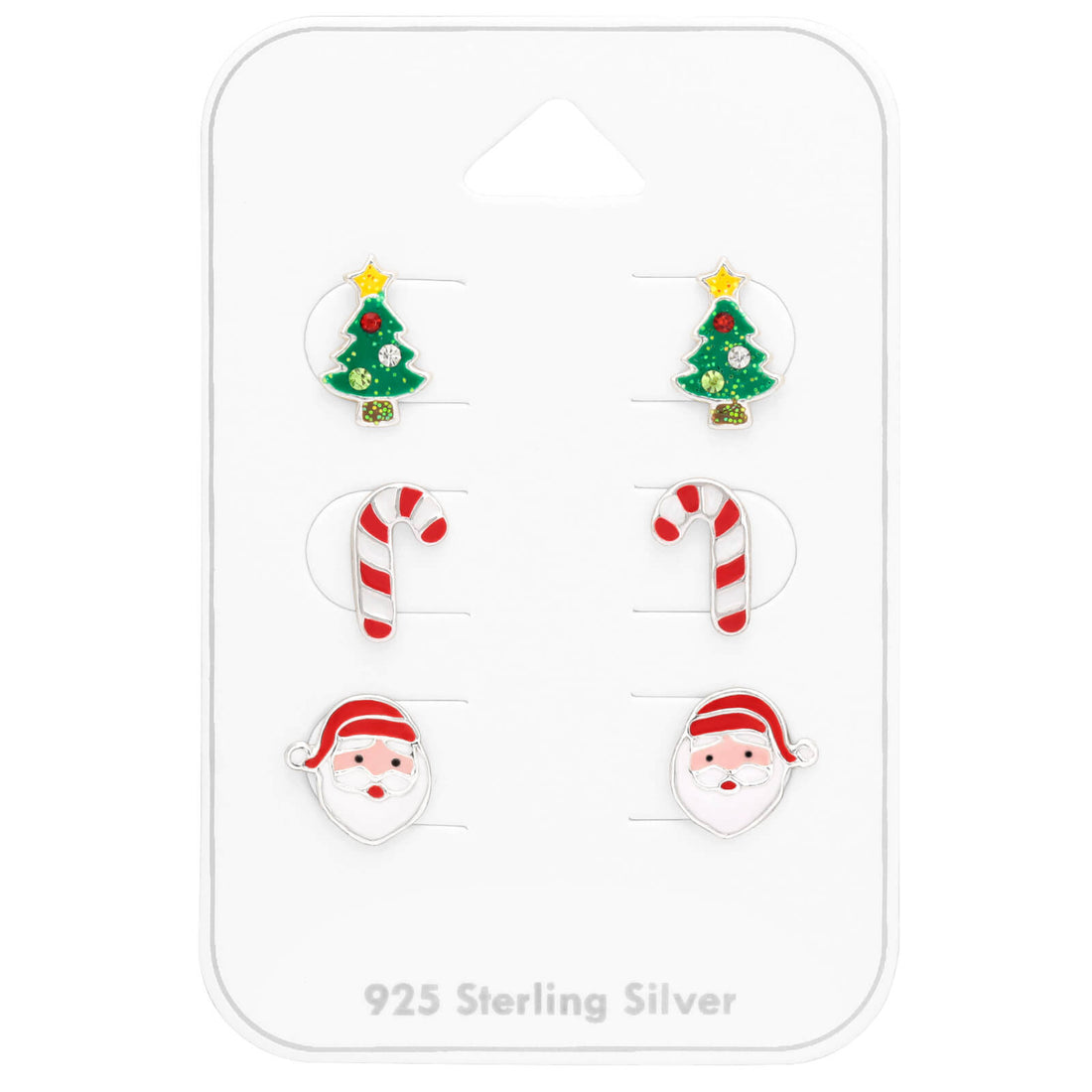 Silberne Kinder-Ohrringe: Weihnachten 3 (Sets)