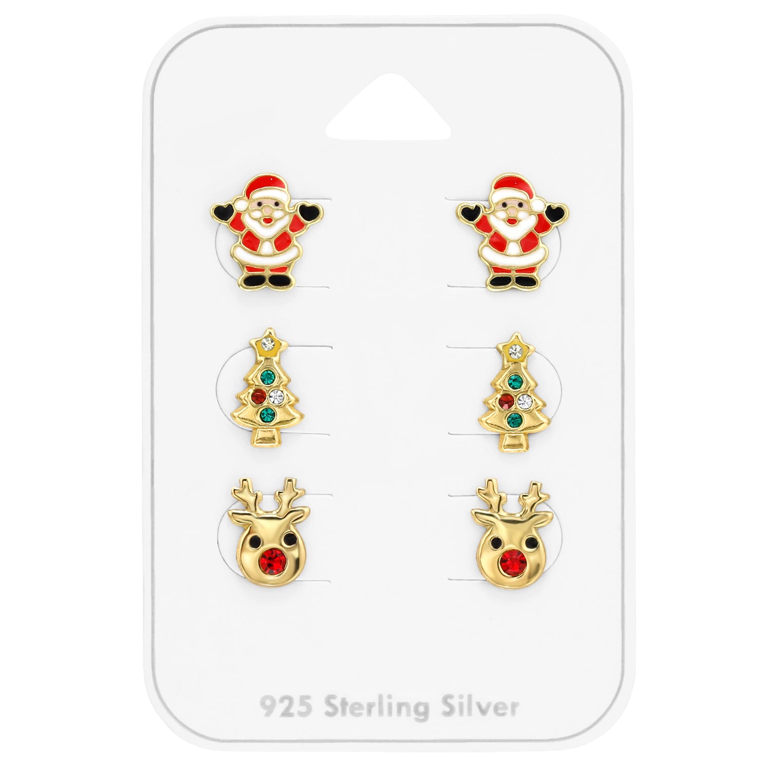 Silberne Kinder-Ohrringe: Weihnachtsgold (Sets)