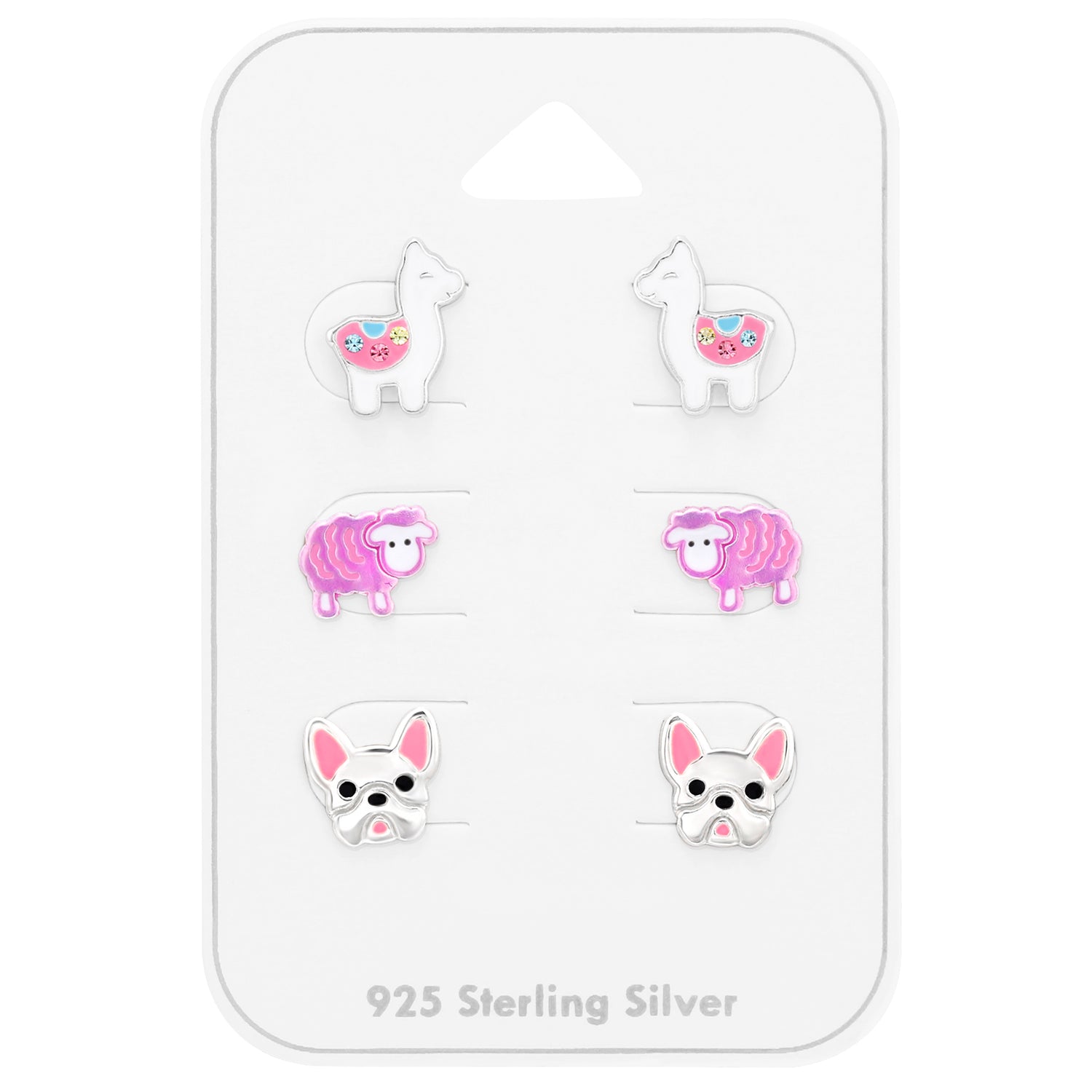 Silberne Kinder-Ohrringe: Fantasy Pink (Sets)