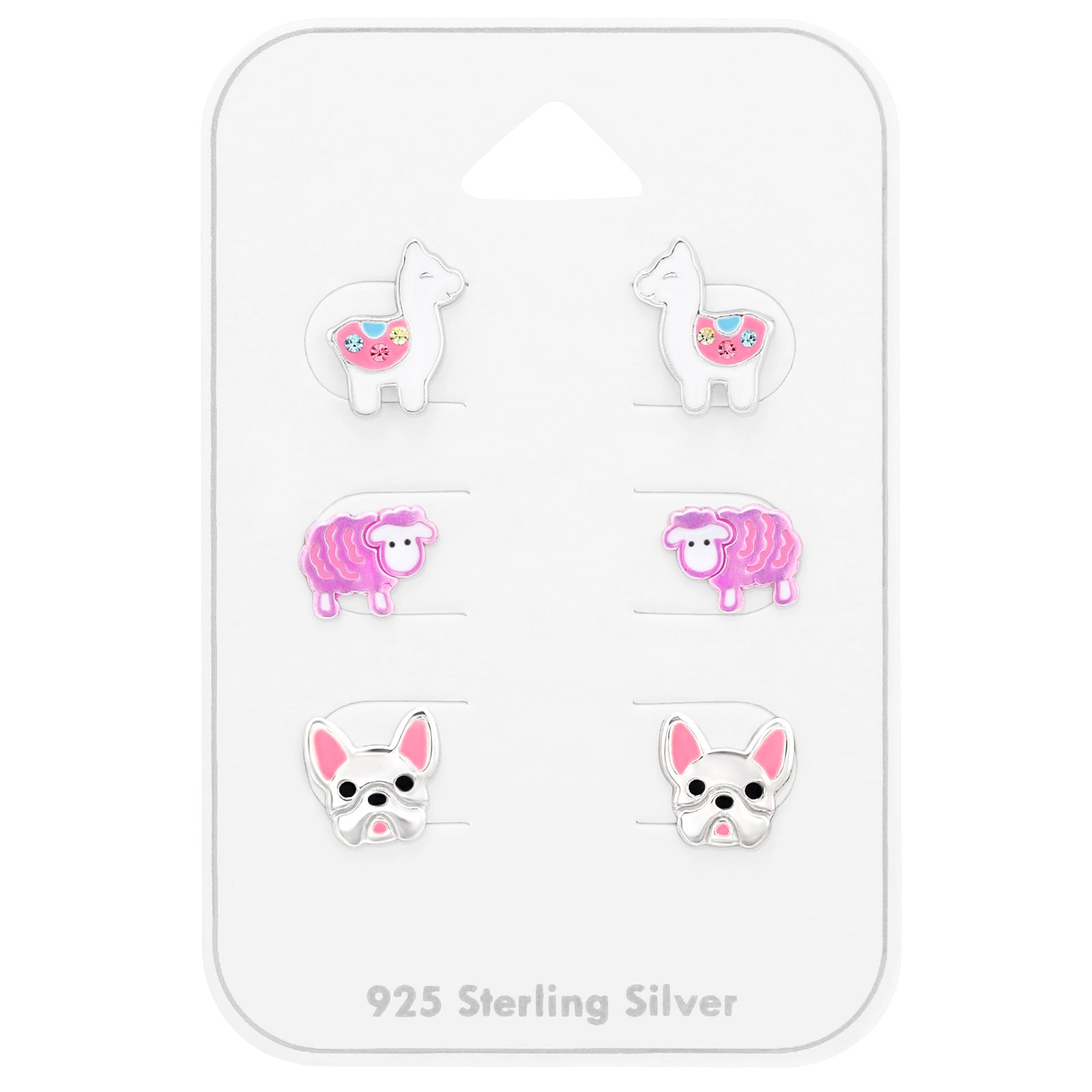 Silberne Kinder-Ohrringe: Fantasy Pink (Sets)