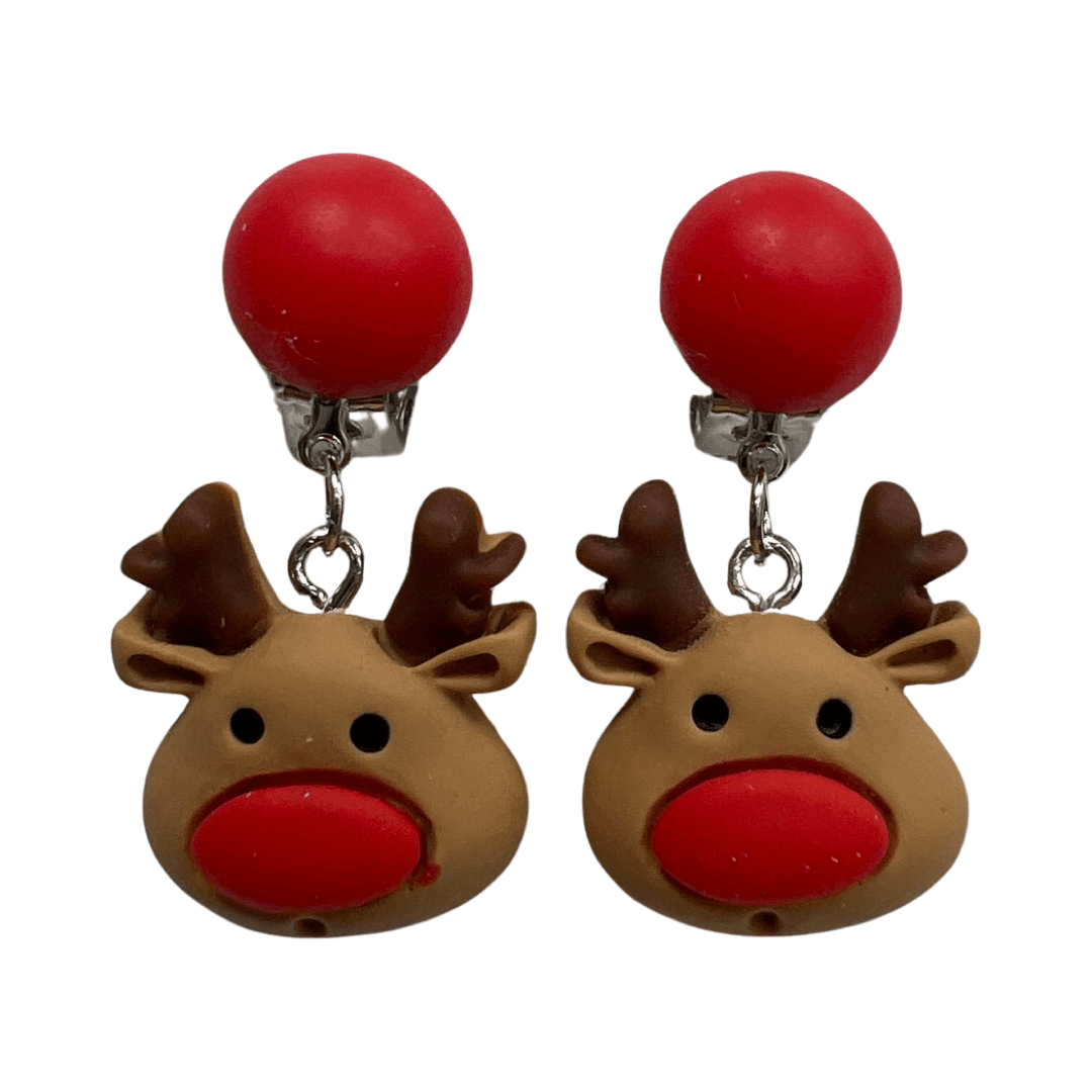 Clip earrings: Reindeer