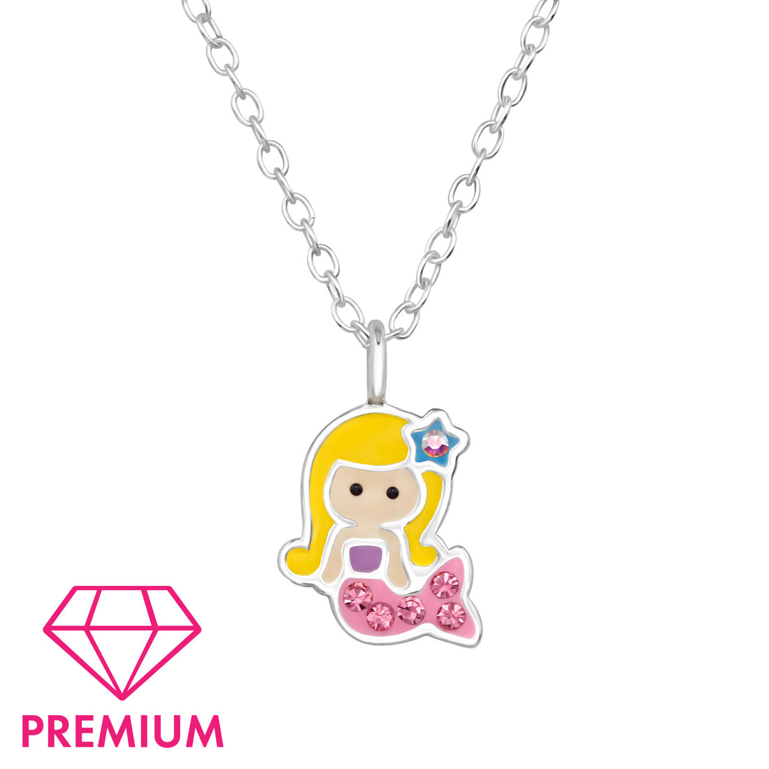 Zilveren kinderketting: Zeemeermin