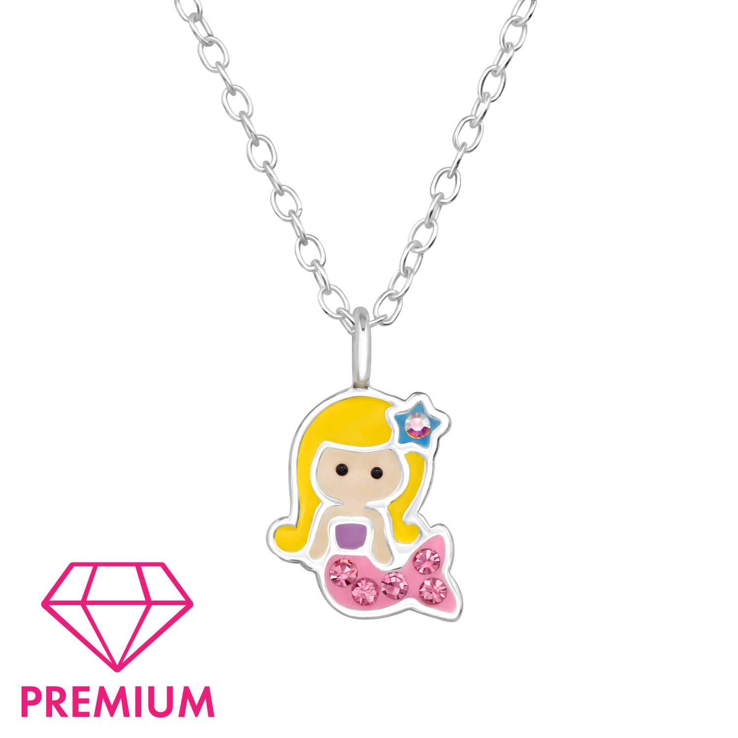 Collier en argent pour enfants : Mermaid