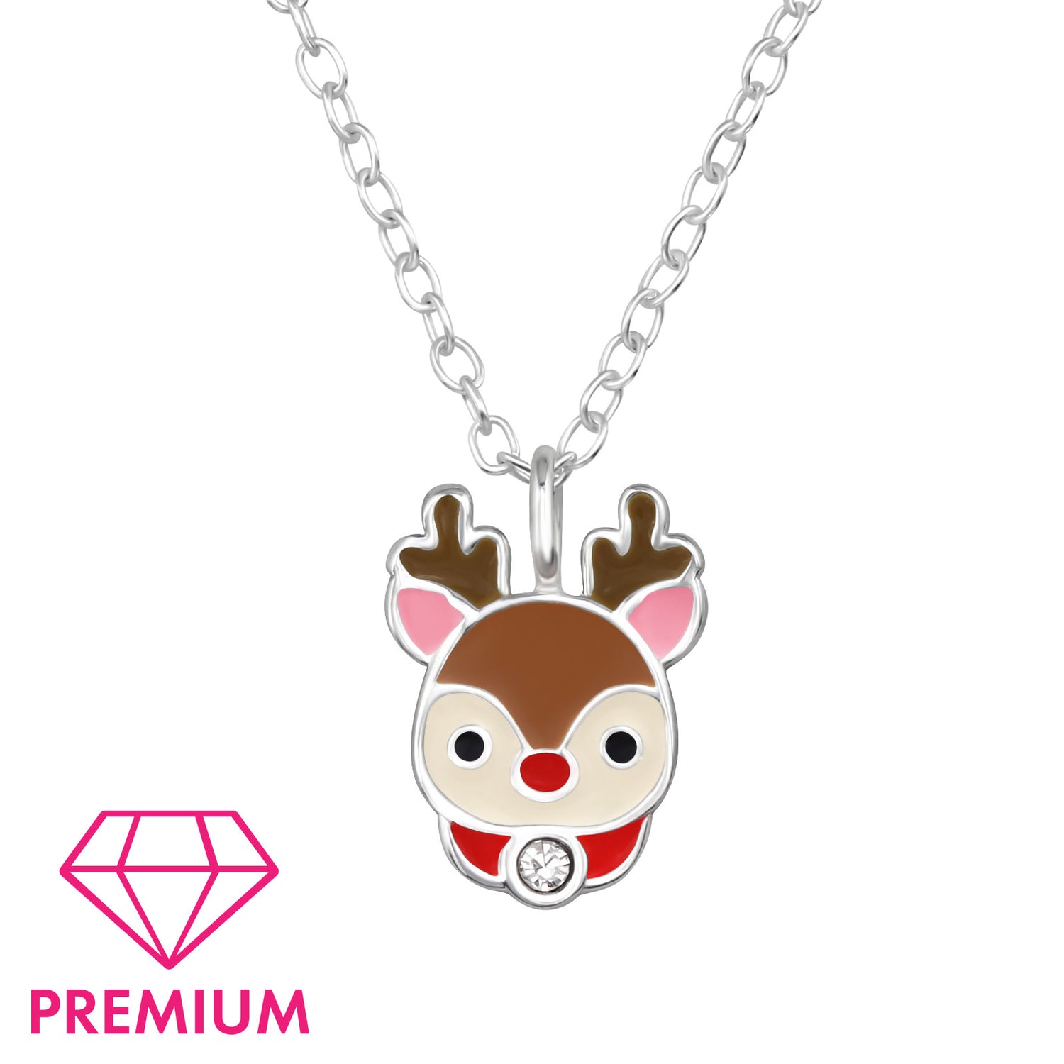 Zilveren kinderketting Premium: Rendier