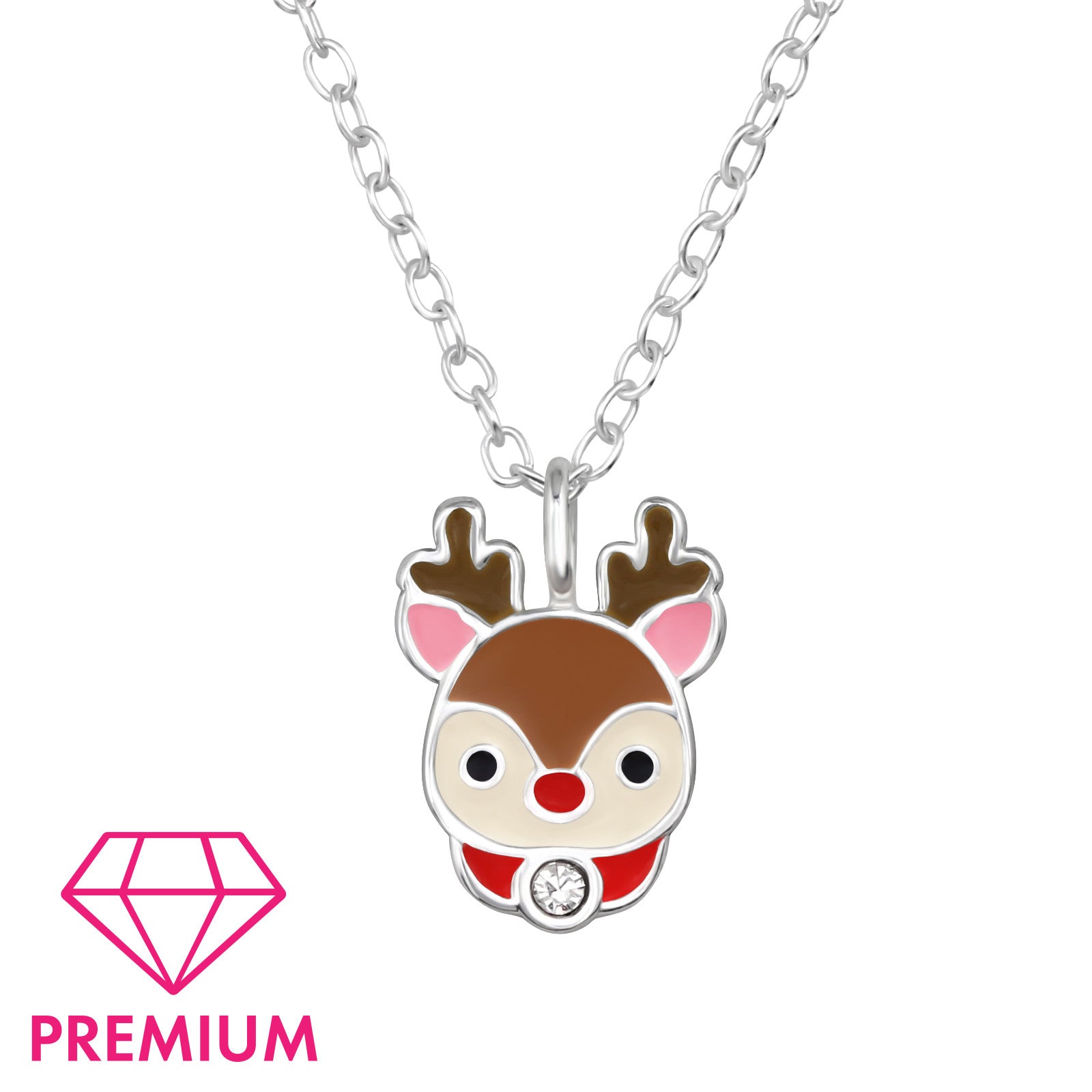 Zilveren kinderketting Premium: Rendier