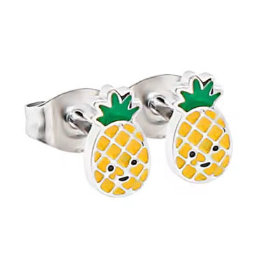 Hypoallergene Ohrringe für Kinder: Ananas