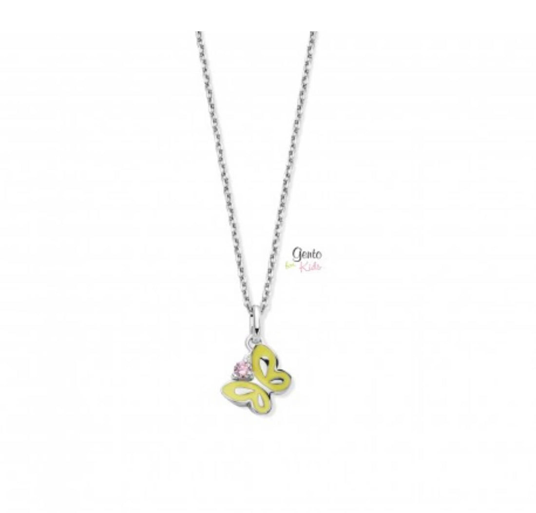 Zilveren kinderketting: Vlinder (Gento for kids)