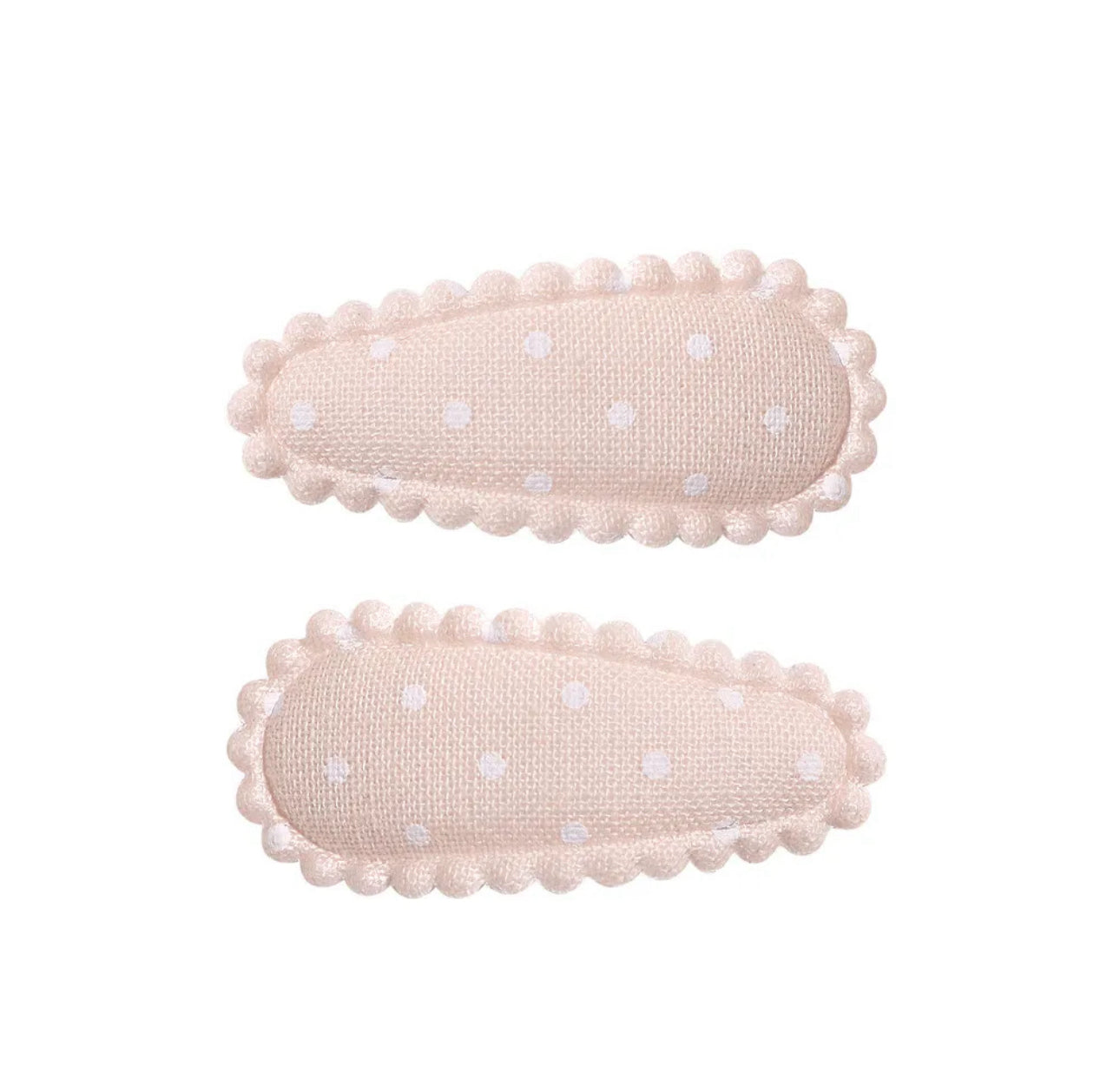 Épingles à cheveux : pois beige (clic-clac 3cm)