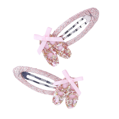 Haarspeldjes: Balletschoentjes glitter