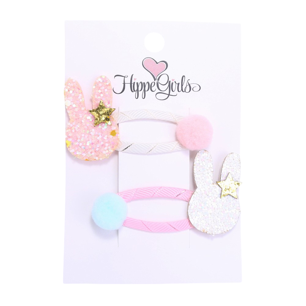 Haarspeldjes: Konijn glitters