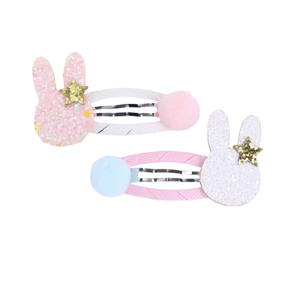 Haarspeldjes: Konijn glitters