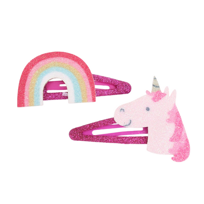 Haarnadeln: Einhörner/Regenbögen