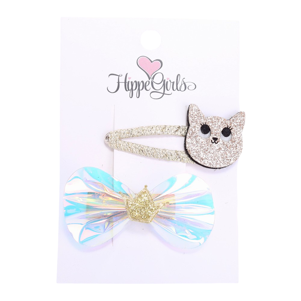 Haarspeldjes: Kat en strikje