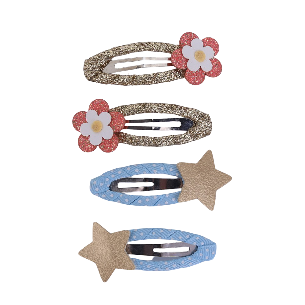Haarspeldjes: Sterretjes en bloemetjes