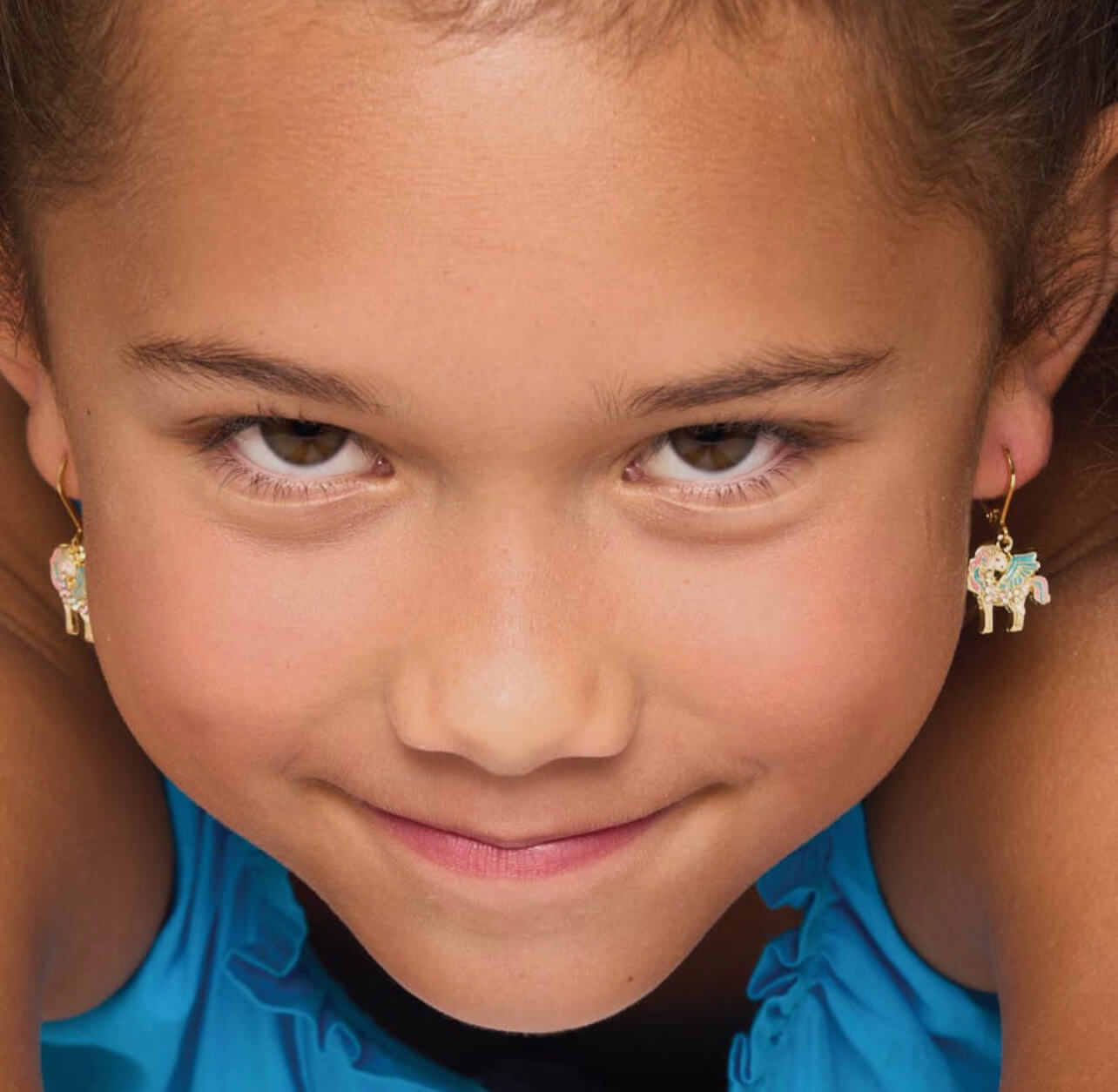Hypoallergene Ohrringe für Kinder: Brisure-Verschluss mit Einhorn