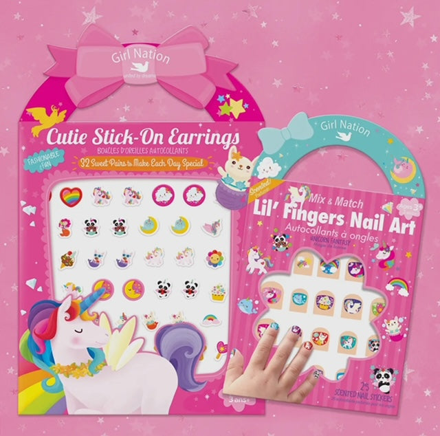 Nagelstickers/oorstickers cute set