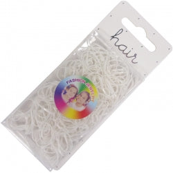 Hair Rubber Bands: White