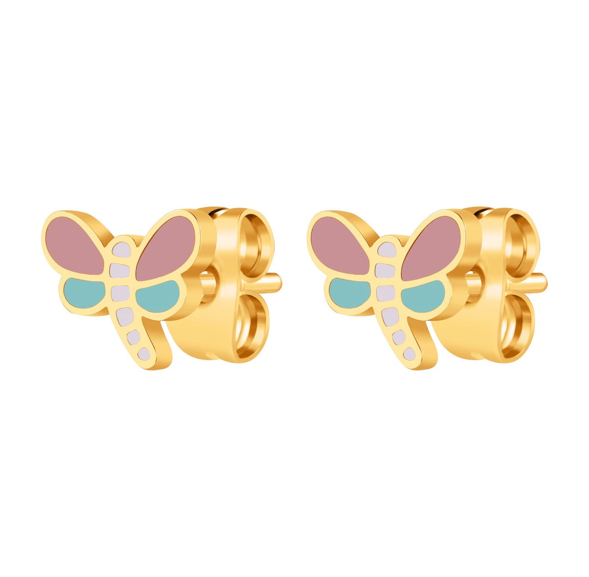 Chirurgisch staal kinderoorbellen: Libelle (goud)