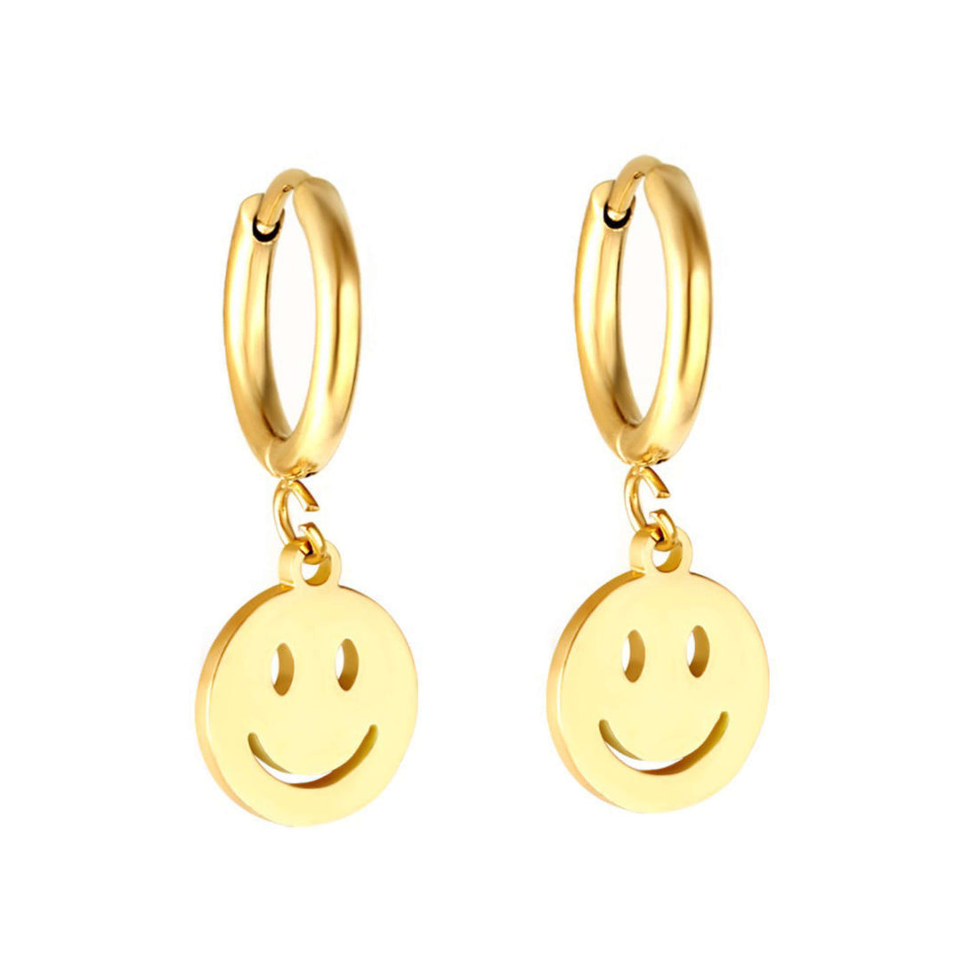 Hypoallergene kinderoorbellen: Smiley (creolen) goud