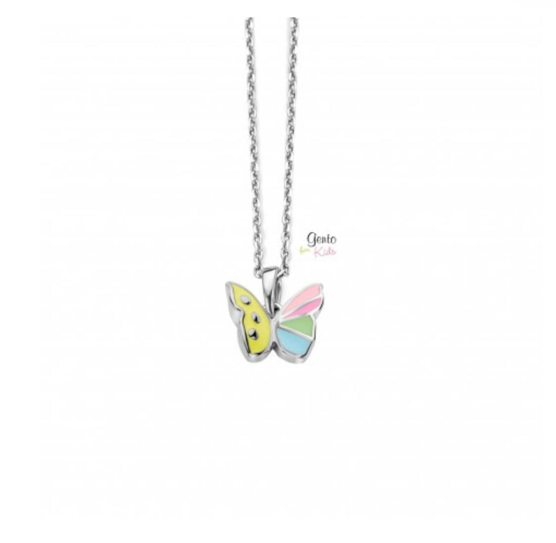 Collier en argent pour enfants : Papillon (Gento for kids)