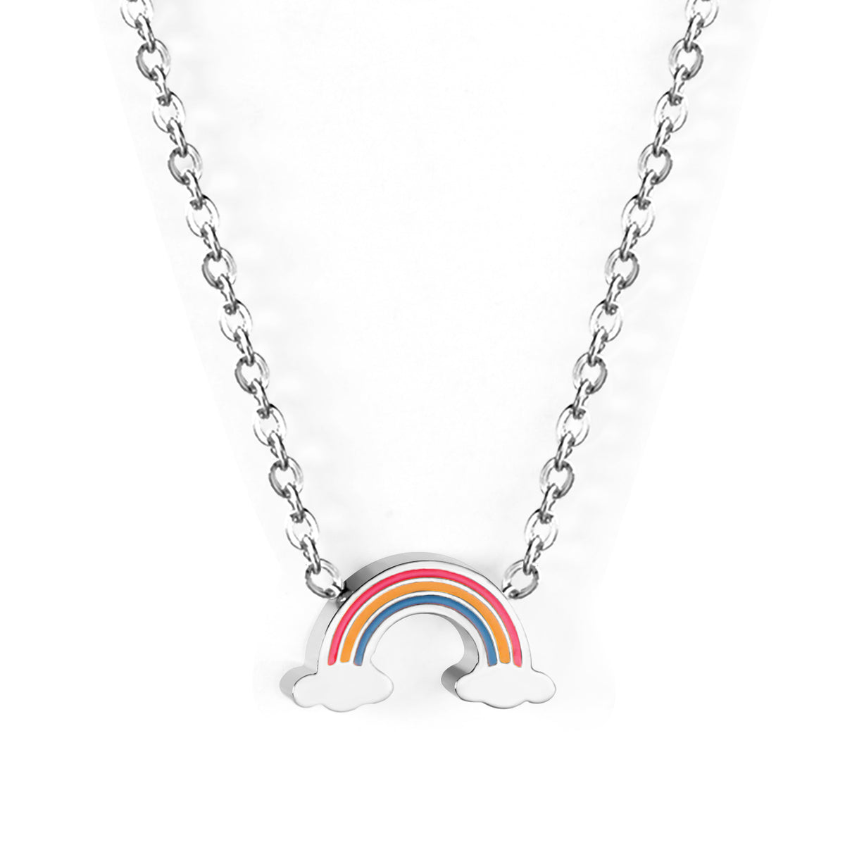 Kinderhalskette aus Chirurgenstahl: Regenbogen