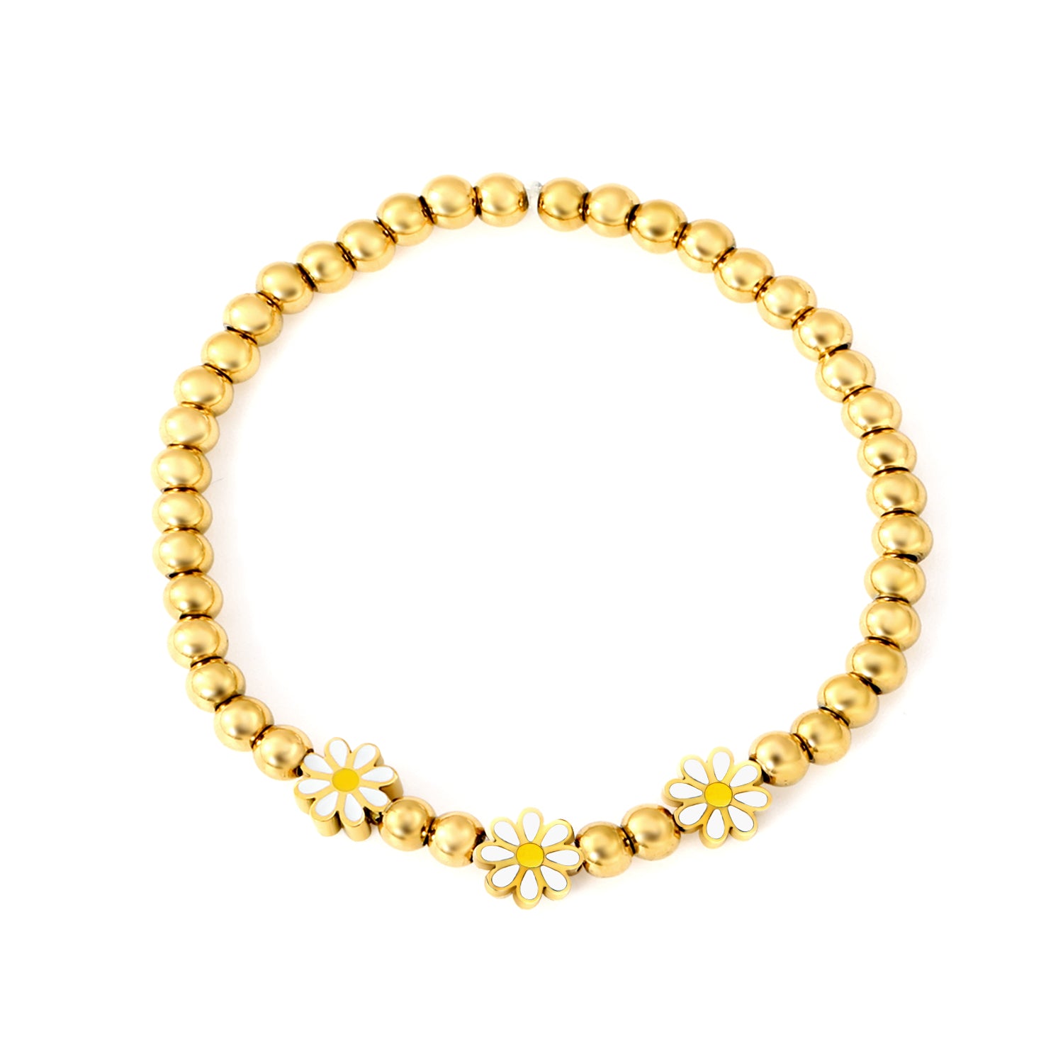 Kinderarmbandje: Hypoallergeen Madeliefjes