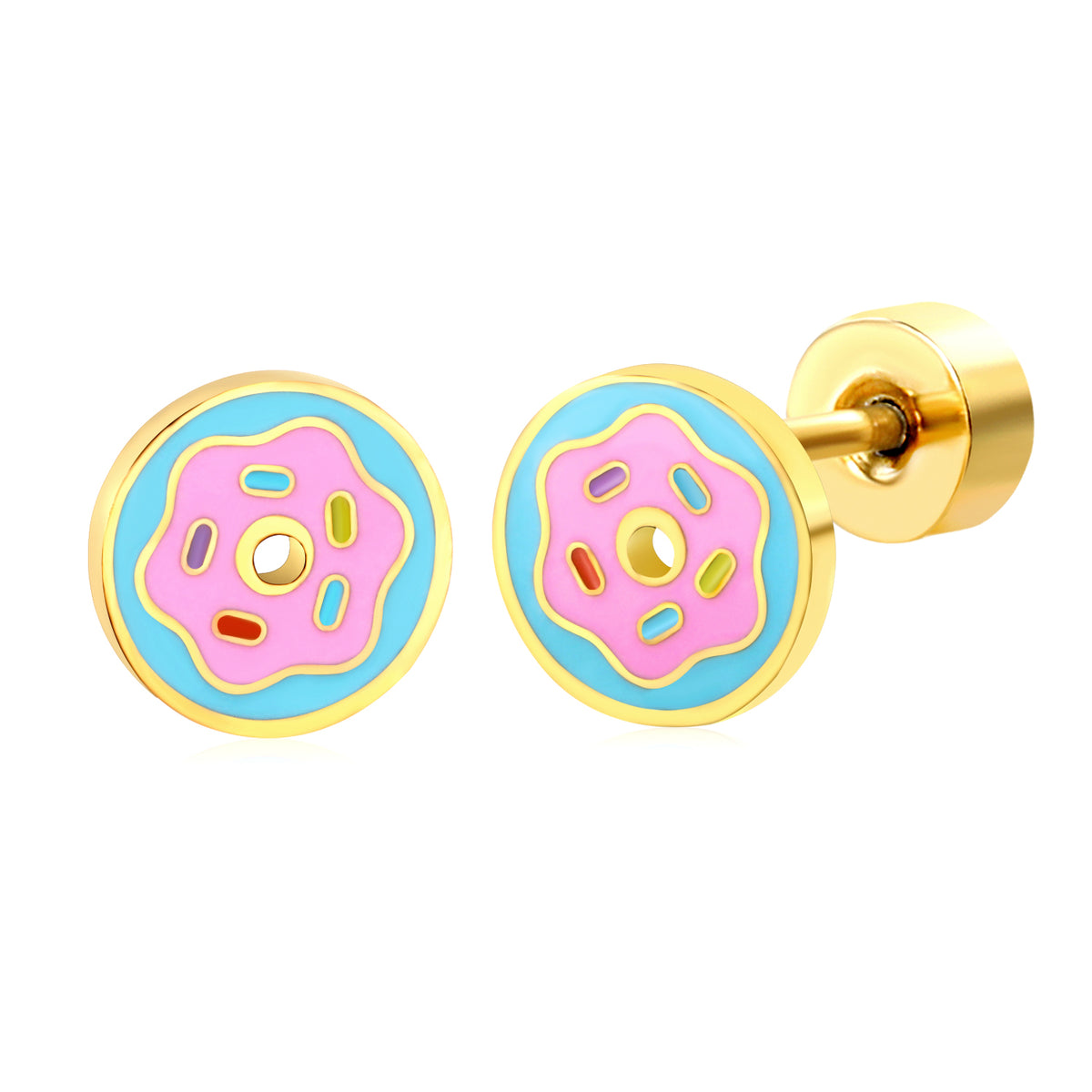 Hypoallergeen kinderoorbellen: Donuts met schroefsluiting