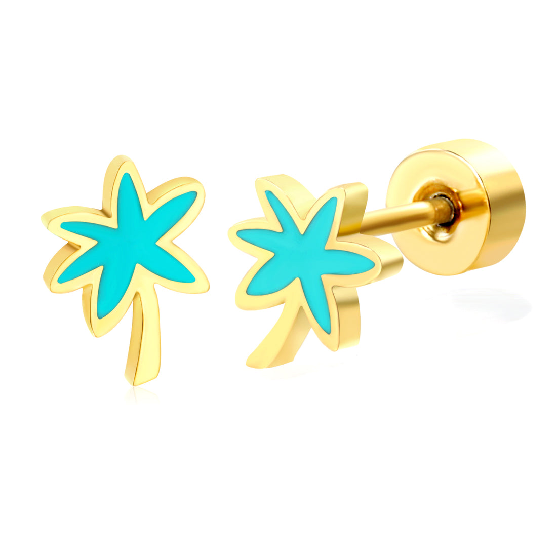 Hypoallergene Ohrringe für Kinder: Palmen