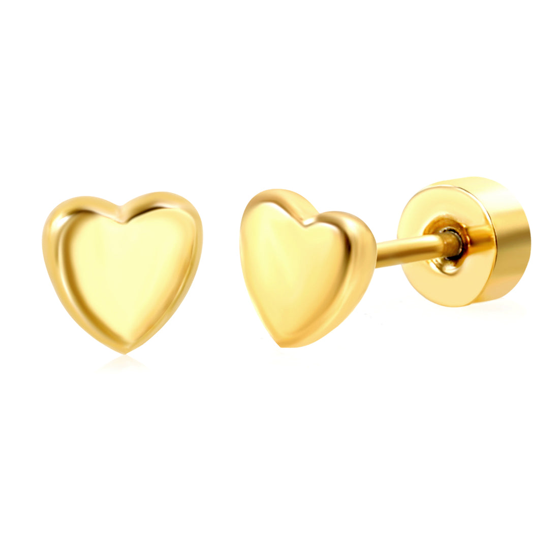 Hypoallergene Ohrringe für Kinder: Herzchen