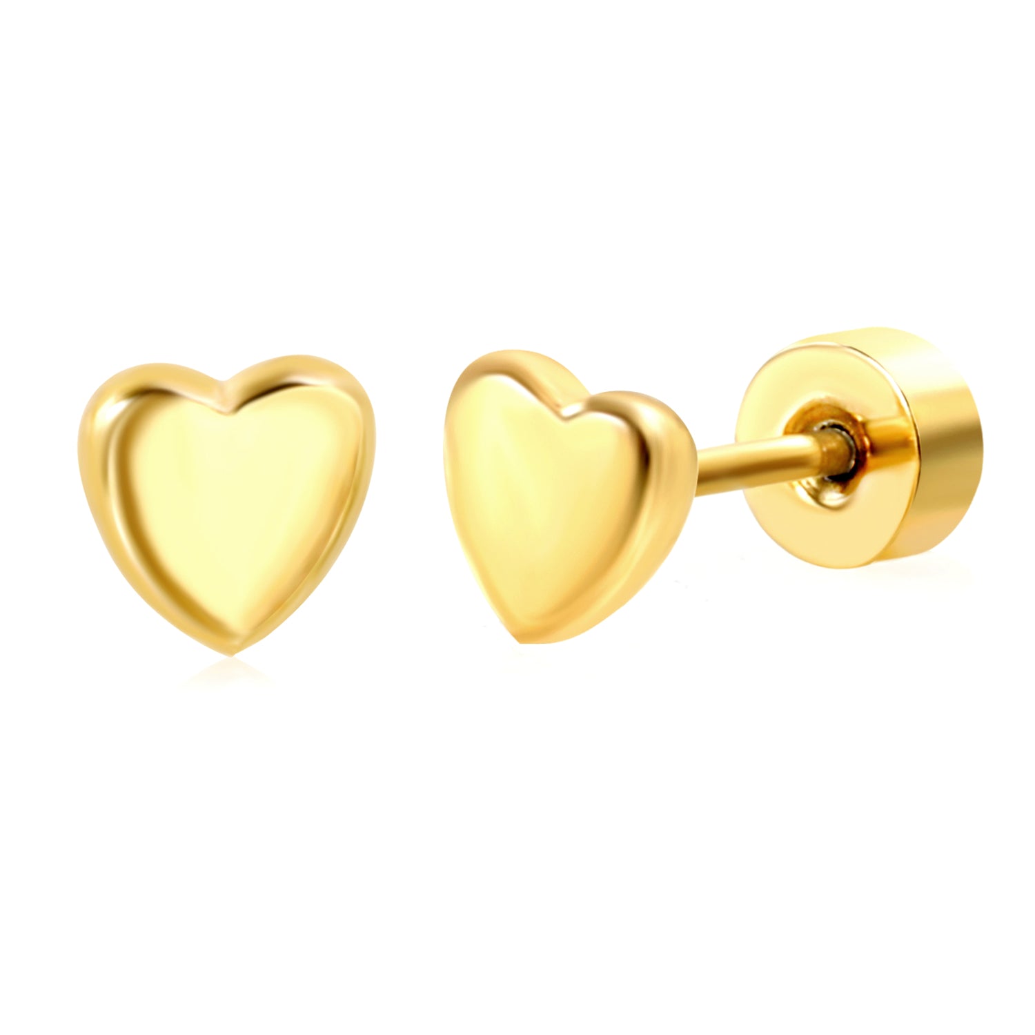 Hypoallergene Ohrringe für Kinder: Herzchen