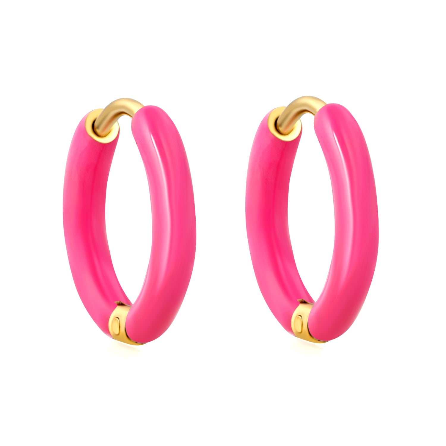 Hypoallergeen kinderoorbellen: Creolen fel roze