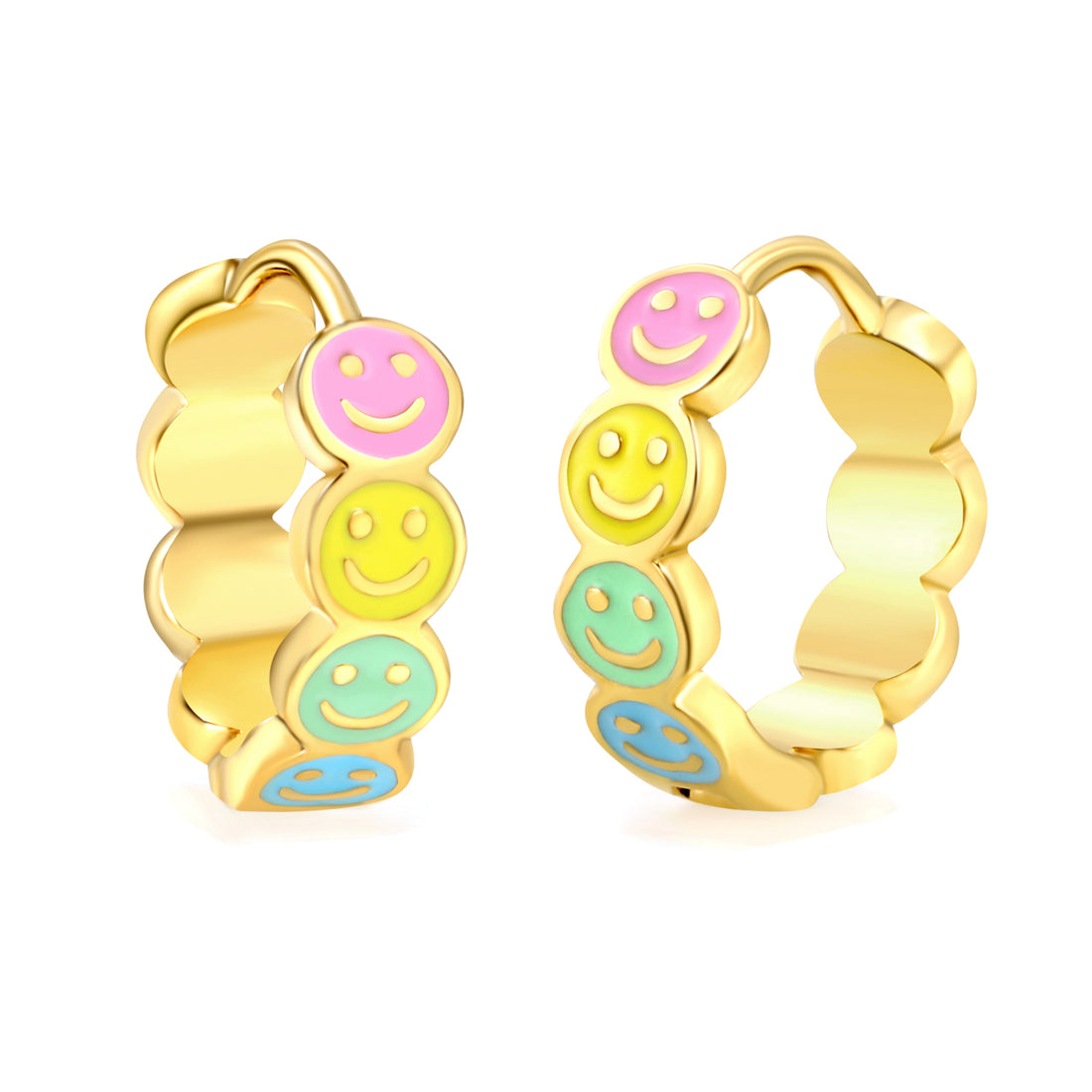 Hypoallergeen kinderoorbellen: Creolen met smiley&