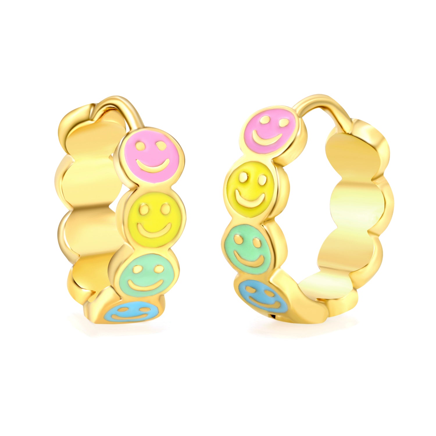 Hypoallergeen kinderoorbellen: Creolen met smiley&