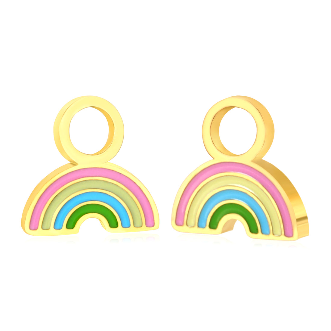 Hypoallergeen kinderoorbellen: Regenboogjes Losse bedeltjes (creolen)