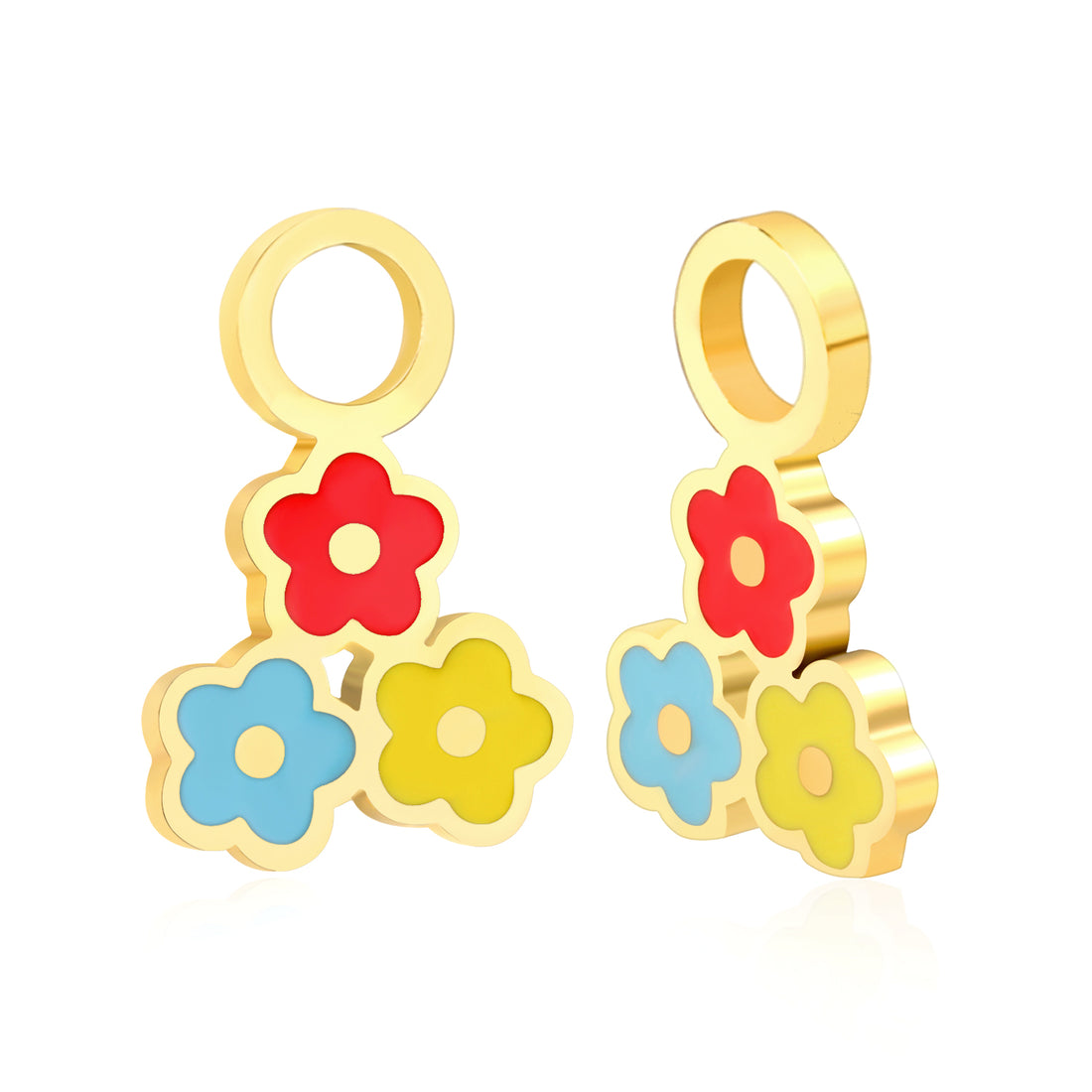 Hypoallergeen kinderoorbellen: Bloemetjes Losse bedeltjes (creolen)