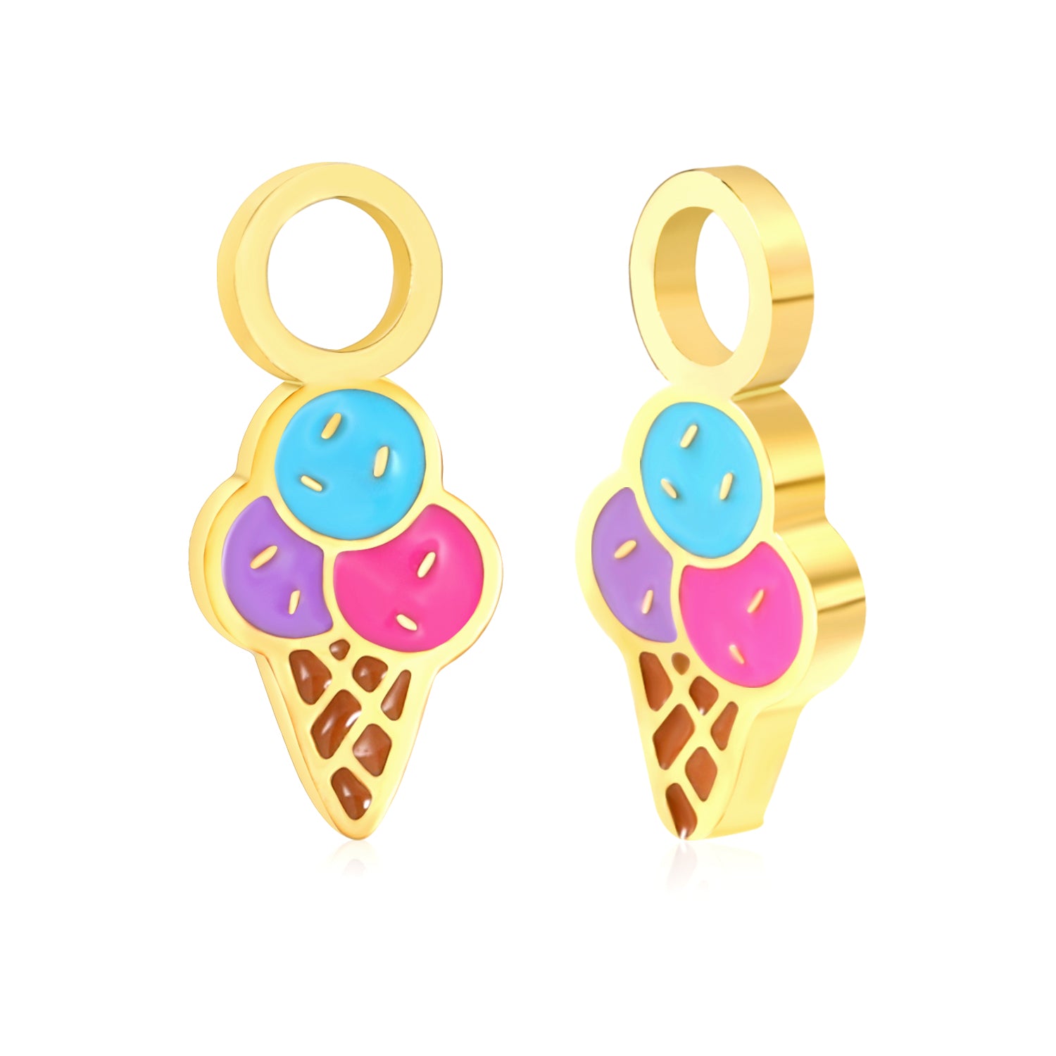 Hypoallergeen kinderoorbellen: IJsjes Losse bedeltjes (creolen)