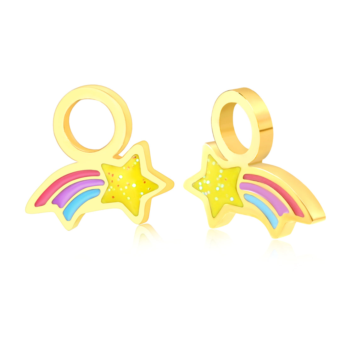 Hypoallergeen kinderoorbellen: Vallende ster Losse bedeltjes (creolen)