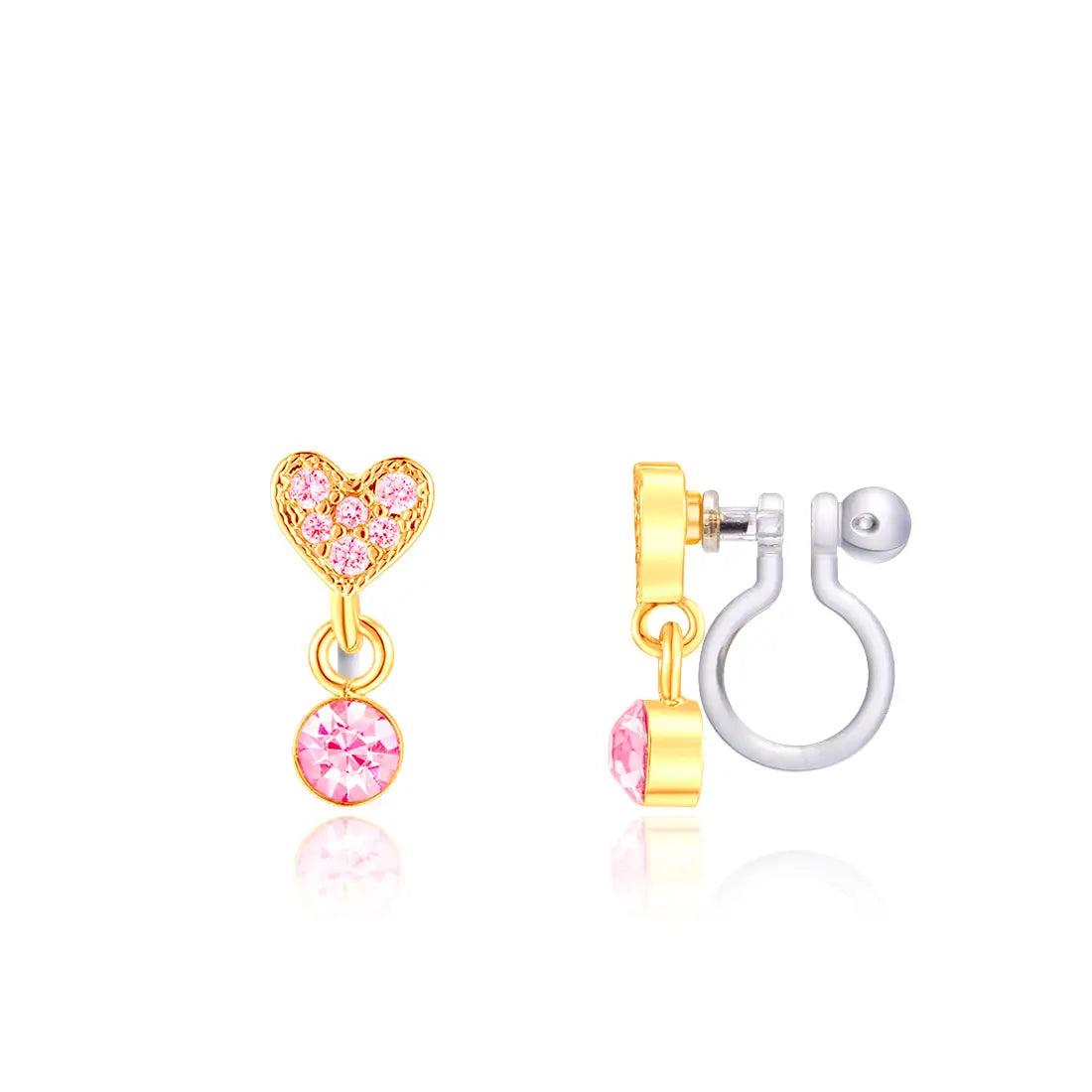 Clip earrings: Luxury Heart