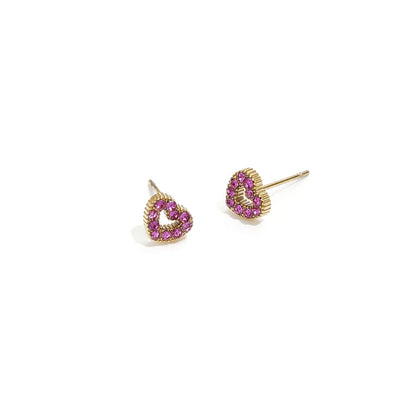 Chirurgisch staal kinderoorbellen: Endless Love gold roze