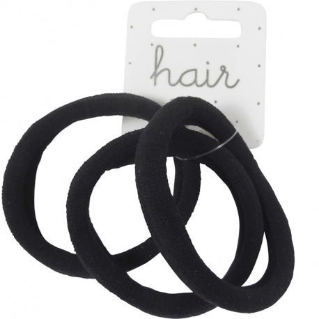 Hair Rubber Bands: Black (3pcs)