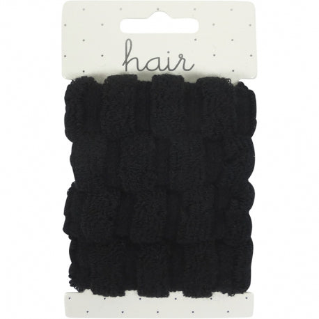Hair Rubber Bands : Black rubber band (4pcs)