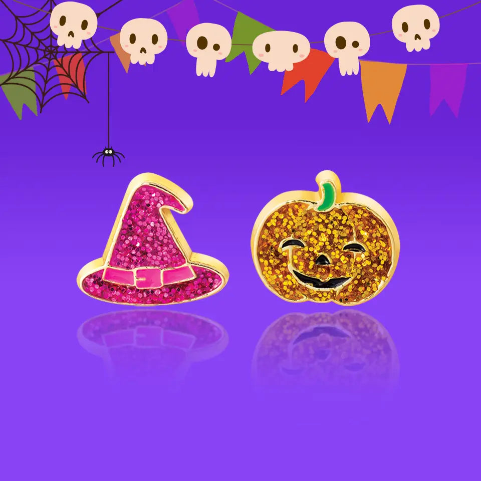 Hypoallergene kinderoorbellen: Halloween pompoen/muts