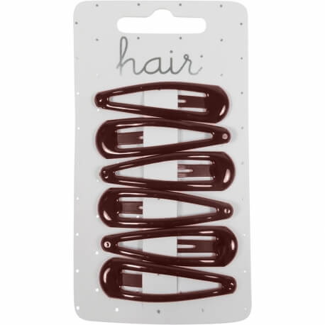 Hairpins: Brown 5 cm (click snap)