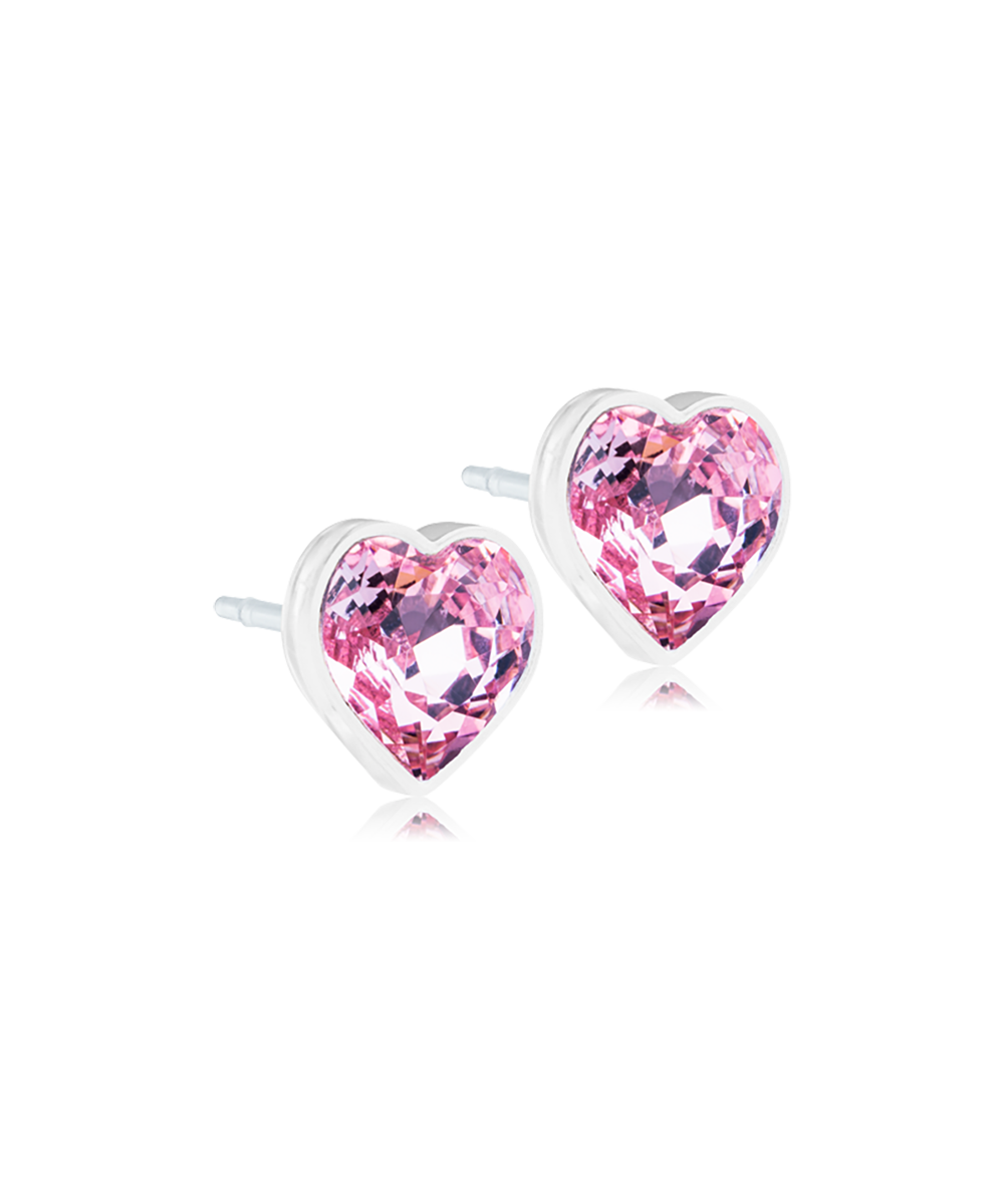 Blomdahl kinderoorbellen hartjes Light Rose 6 mm – Medical Plastic