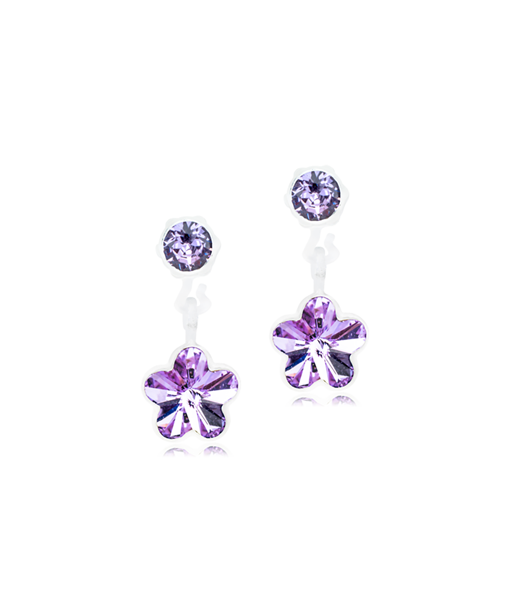 Blomdahl kinderoorbellen bloemen Violet – Medical Plastic