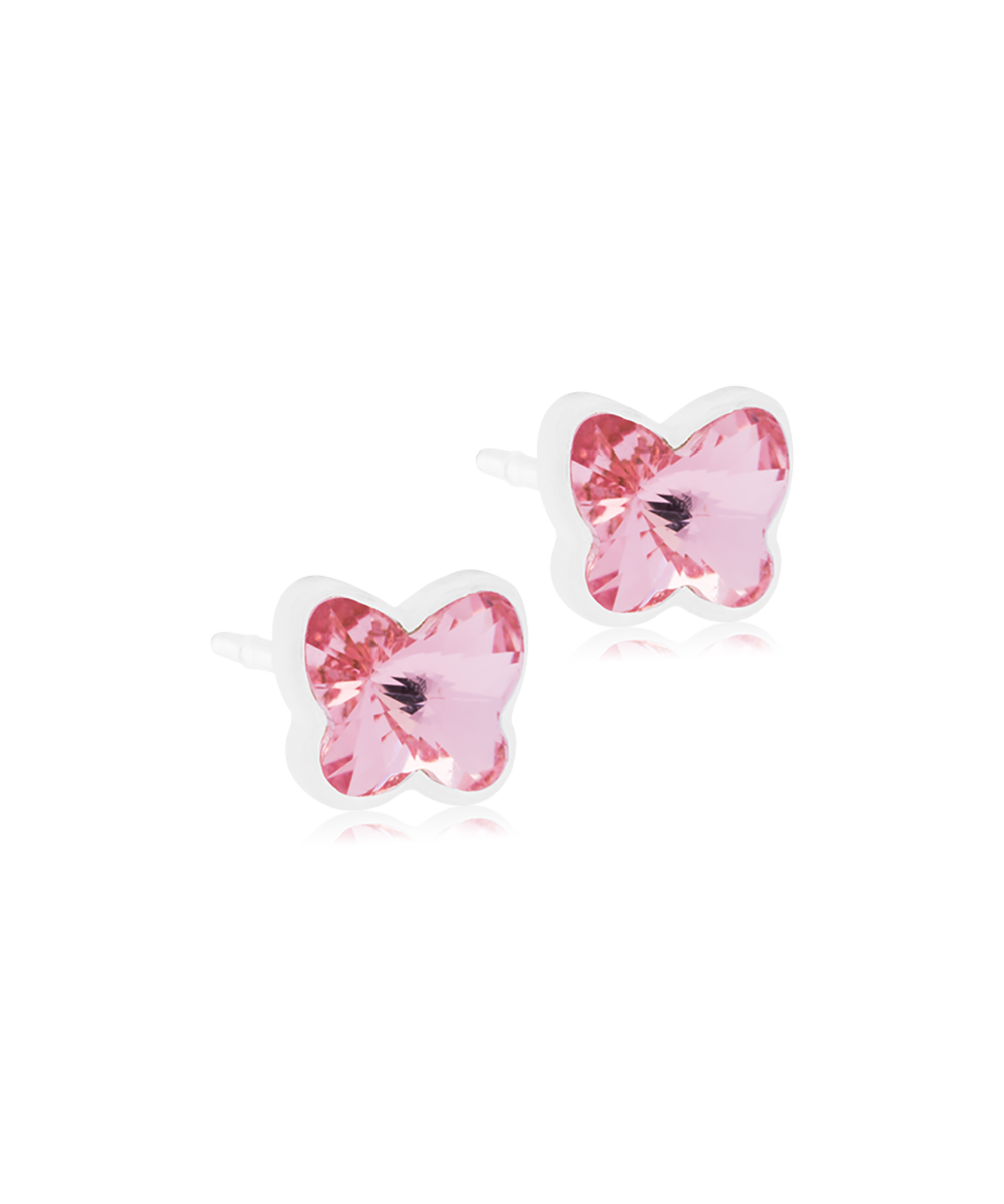 Blomdahl kinderoorbellen vlinder Light Rose – Medical Plastic